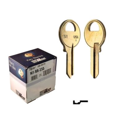 M1-BR master key blank for padlock 250 M1 Brass keys 250pack ILCO