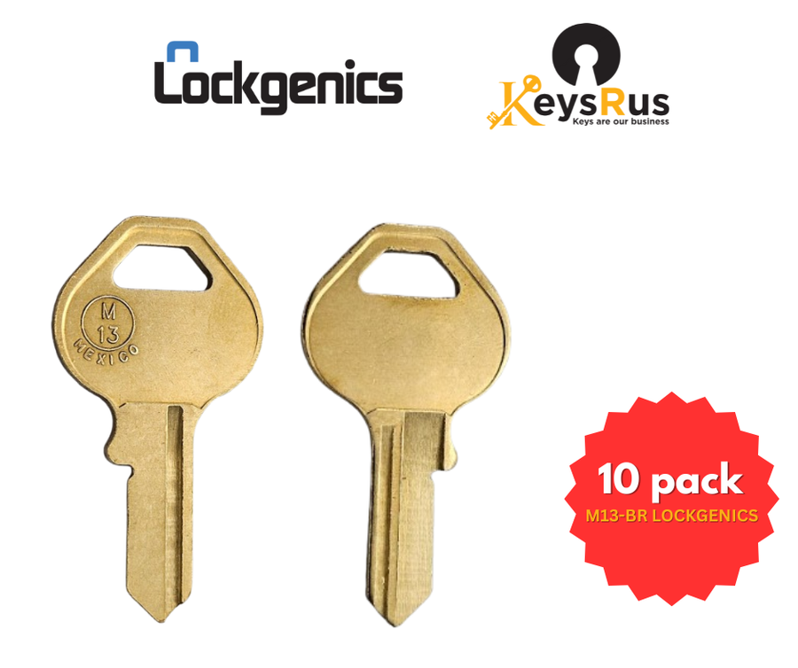M13, LockGenics M13-BR / Master 1092DS Brass Key Blank