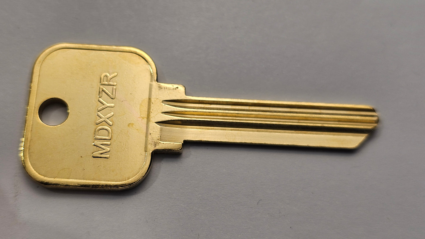 MDXYZR Lockgenics Medeco Reverse Key Blank – Compatible with Medeco BiAxial F2, X3R, Y3R, Z3R (Aftermarket Nickel Silver)