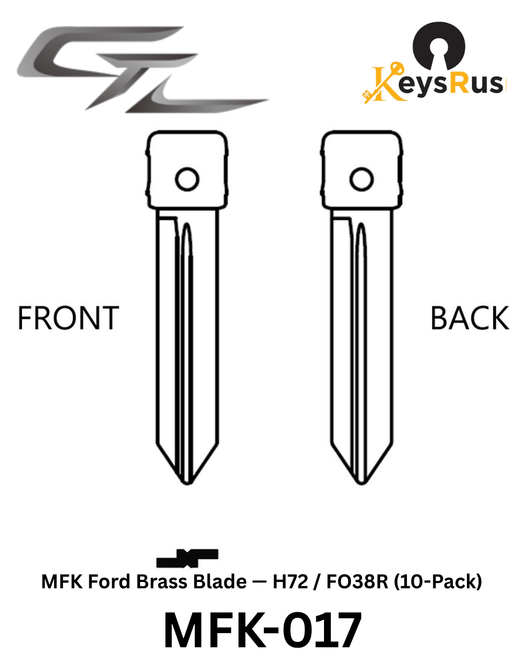 MFK-017 — MFK Ford Brass Blade — H72 / FO38R (10-Pack)