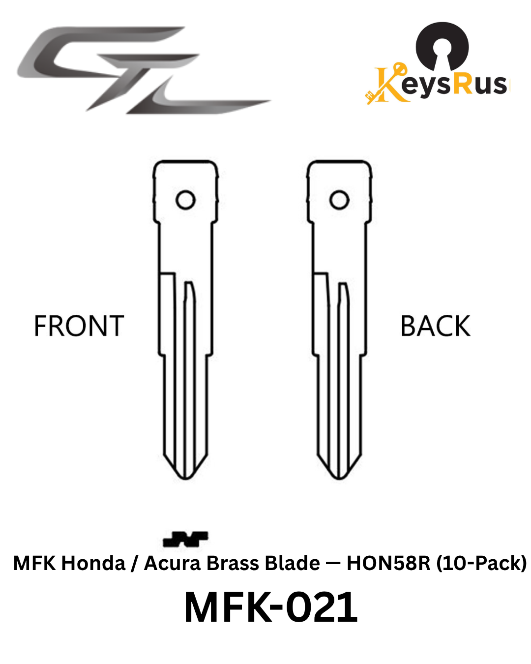 MFK-021 — MFK Honda / Acura Brass Blade — HON58R (10-Pack)