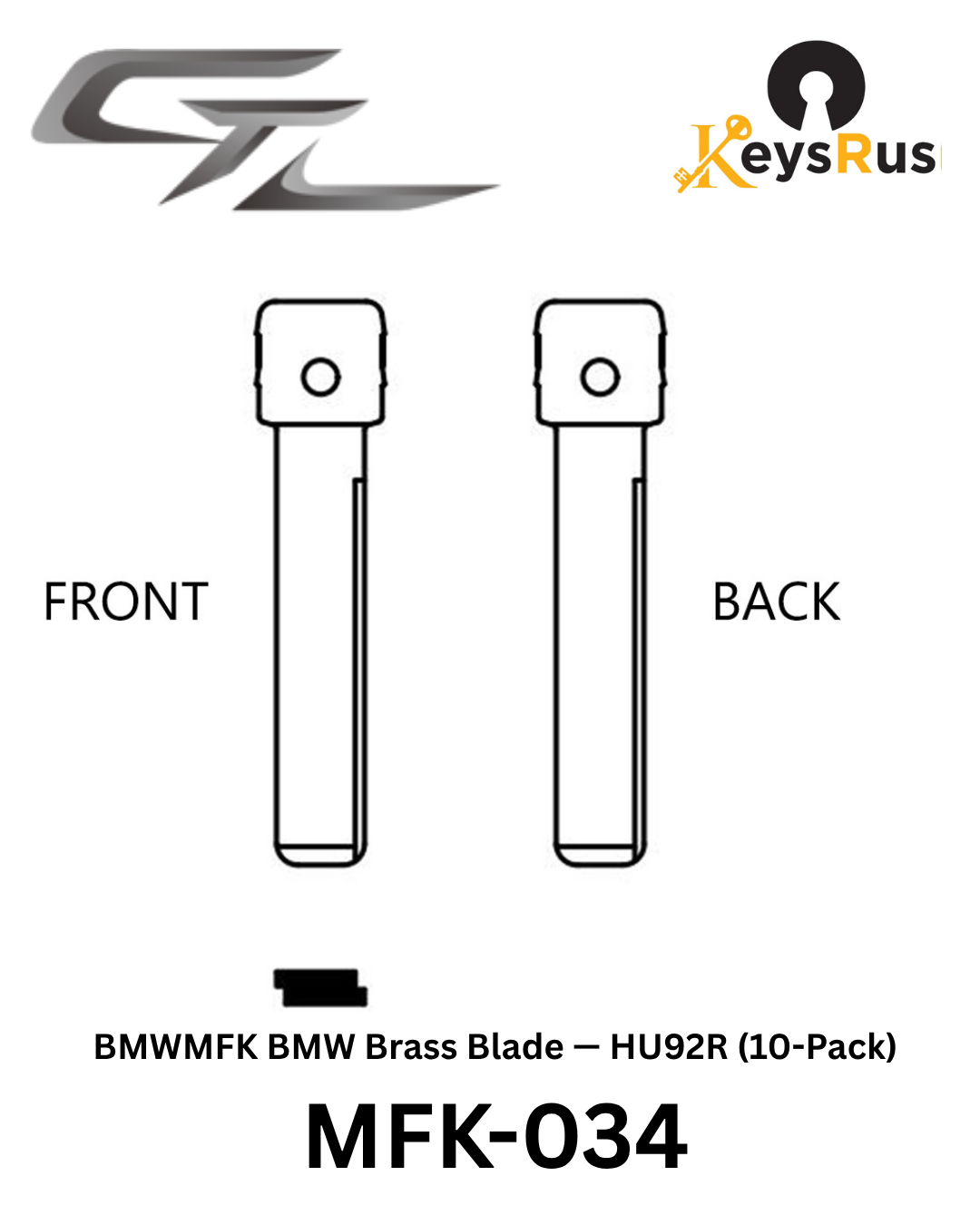 MFK-034 — MFK BMW Brass Blade — HU92R (10-Pack)
