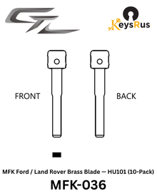 MFK-036: MFK Ford / Land Rover Brass Blade — HU101 (10-Pack) Ford Focus Mk2/3, C-Max, S-Max, Galaxy; Land Rover Freelander, Discovery — HU101 profile