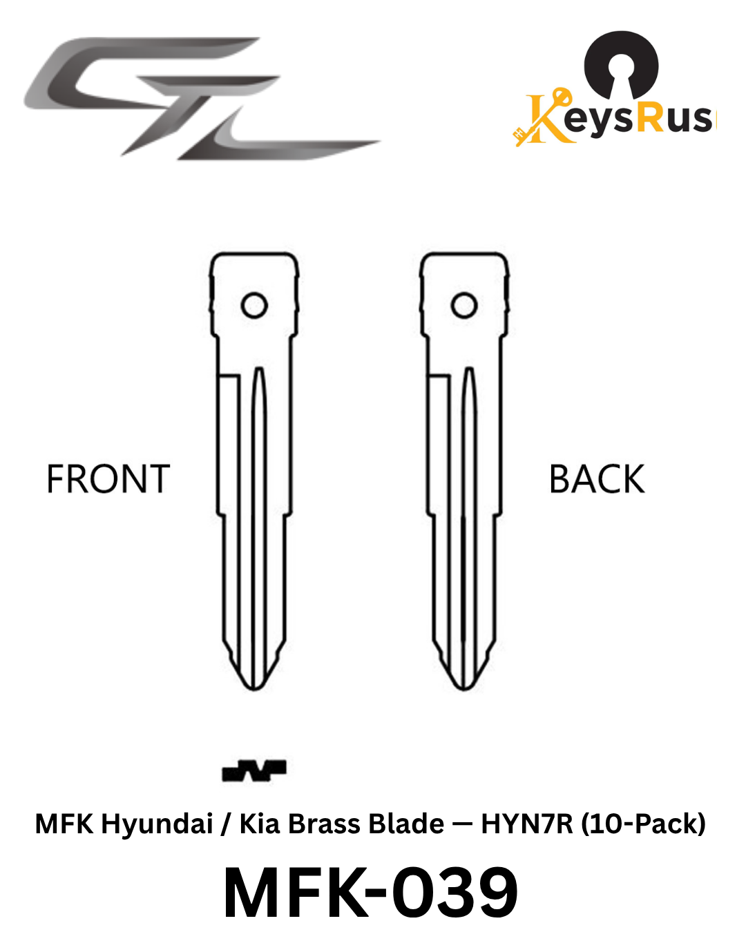 MFK-039 — MFK Hyundai / Kia Brass Blade — HYN7R (10-Pack)