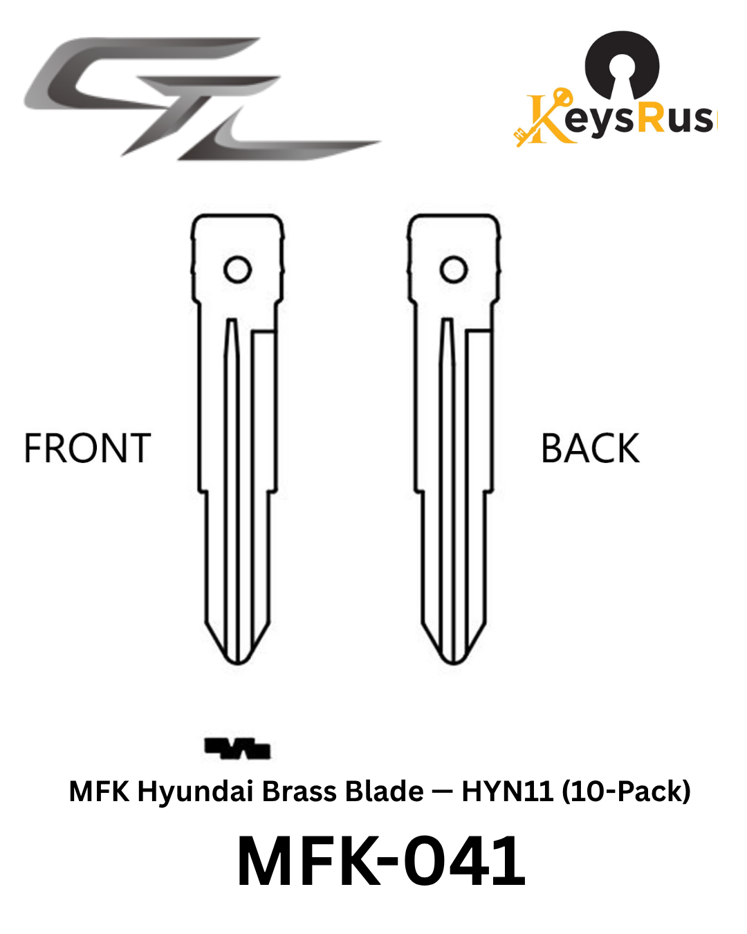 MFK-041 — MFK Hyundai Brass Blade — HYN11 (10-Pack)