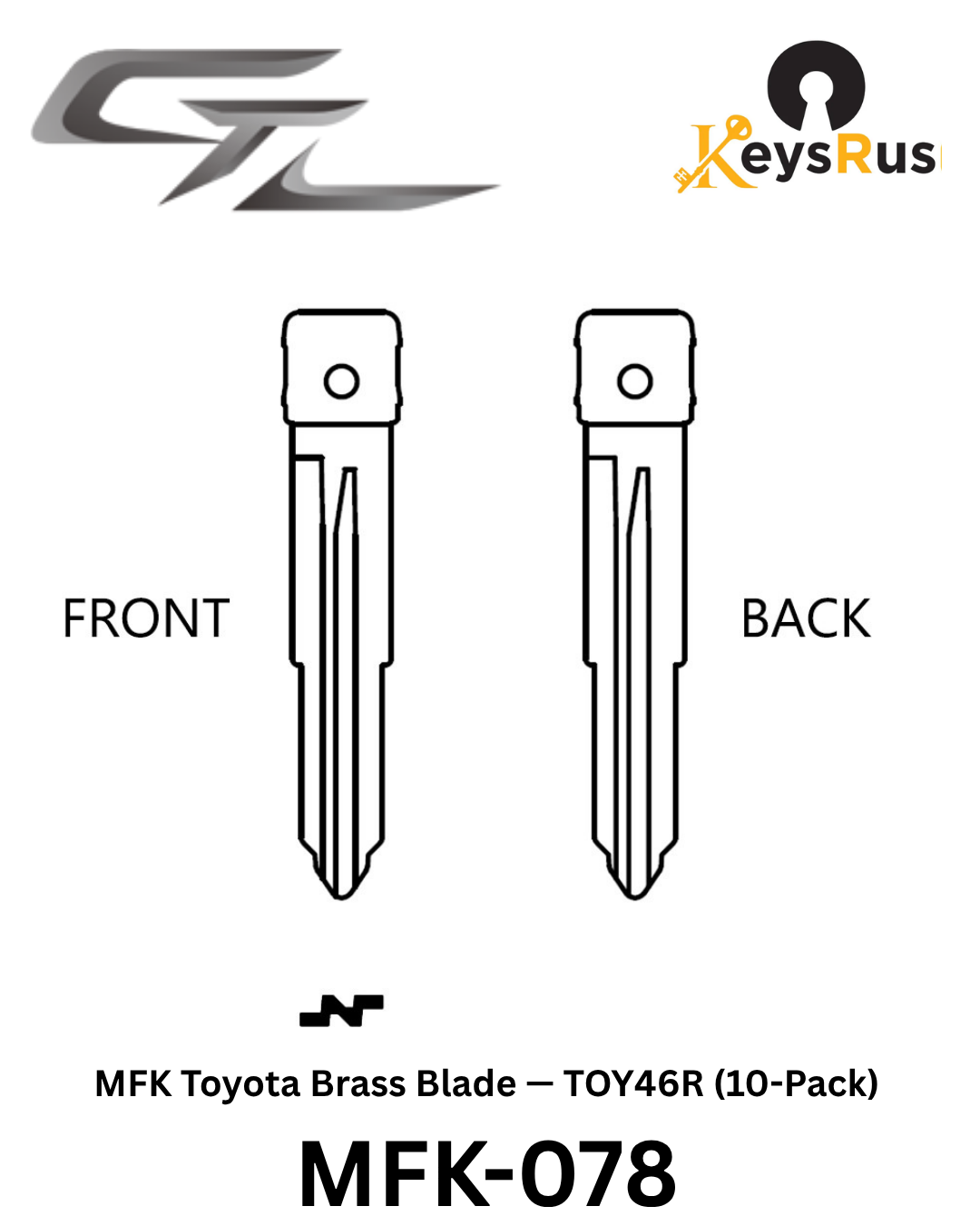MFK-078 — MFK Toyota Brass Blade — TOY46R (10-Pack)