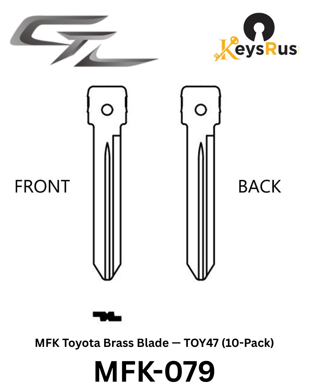 MFK-079 — MFK Toyota Brass Blade — TOY47 (10-Pack)