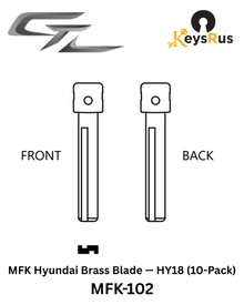 MFK-102: MFK Hyundai Brass Blade — HY18 (10-Pack) Hyundai i30, Elantra, ix35, Tucson (newer models) — HYN17 / HY18 profile