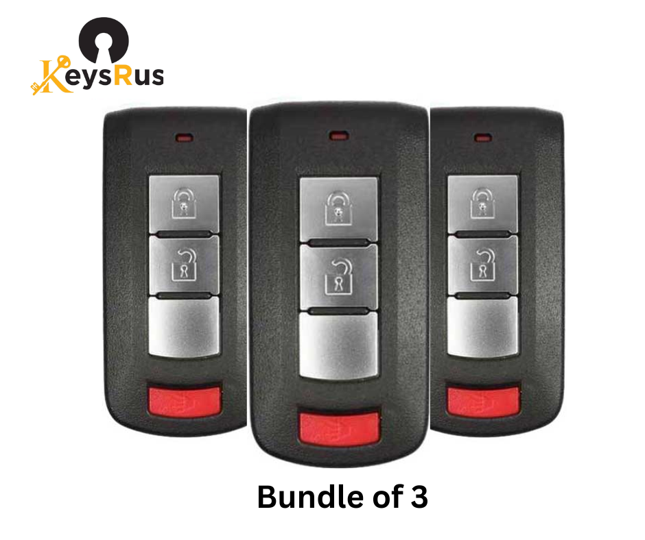 Mitsubishi 3-Button Smart Key Fob (OUC644M-KEY-N) – 315 MHz, Philips 46 Chip, OEM-Spec Replacement – Bundle of 3