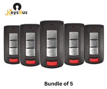 5-Pack Mitsubishi Mirage G4 2016–2020 4-Button Smart Keys – OUC003M (PN 8637B424, ID47) – Bulk Deal