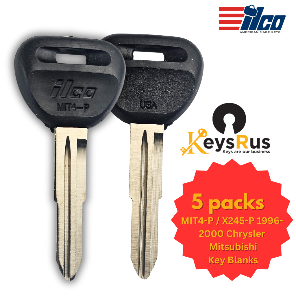 MIT4-P / X245-P 1996-2000 Chrysler Mitsubishi key blank ILCO 5/Pack