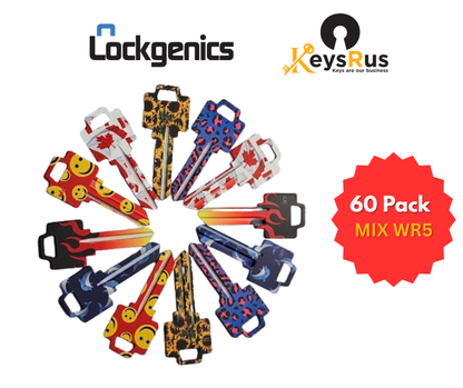LockGenics Fancy Keys – Colour Key Blanks (KW1, SC1, WR5) | Premium Decorative House Keys