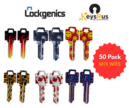 LockGenics Fancy Keys – Colour Key Blanks KW1 | Painted Premium Decorative House Keys
