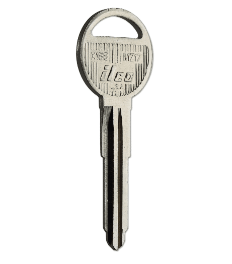 MZ17 / X188 Mazda Key Blanks – 10 Pack | For 323, Miata, MX-5, Protege | ILCO Style | Uncut Mechanical Keys