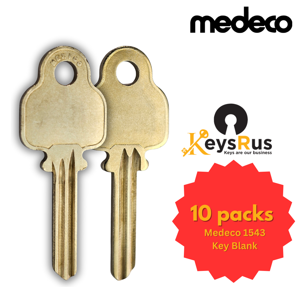 Medeco 1543 Key Blank – Nickel-Plated Steel | Compatible with ILCO 1543, JMA MDC-7S, ORIGINAL 1543 10 Pack