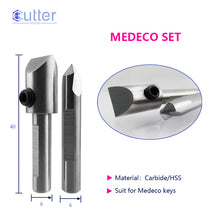 Milling Cutter & Tracer Point Set for Medeco Keys – Carbide φ10xD6X40LX5F & HSS Φ10xD6x40L