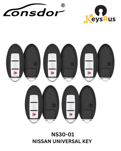 Lonsdor – NS30-01 Nissan Style – 3-Button Universal Smart Key – ID46+ID47+ID4A – Adjustable Frequency