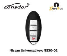 LONSDOR Nissan Style 4-Button Universal Smart Key – NS30-02 ID46+ID47+ID4A – Adjustable Frequency