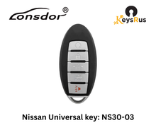 LONSDOR Nissan Style 5-Button Universal Smart Key – NS30-03 ID46+ID47+ID4A – Adjustable Frequency