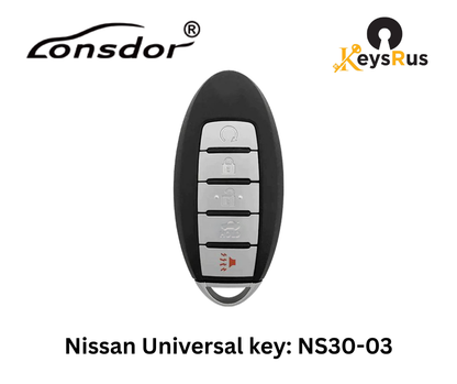 LONSDOR Nissan Style 5-Button Universal Smart Key – NS30-03 ID46+ID47+ID4A – Adjustable Frequency