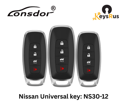 LONSDOR Nissan Style 4-Button Universal Smart Key – NS30-12 ID46+ID47+ID4A
