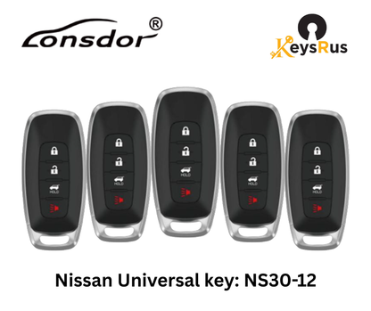LONSDOR Nissan Style 4-Button Universal Smart Key – NS30-12 ID46+ID47+ID4A