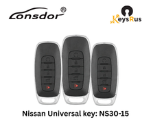 LONSDOR Nissan Style 4-Button Universal Smart Key – NS30-15 ID46+ID47+ID4A – Adjustable Frequency