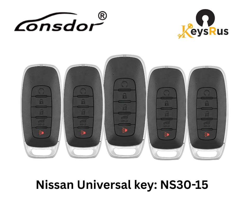 LONSDOR Nissan Style 4-Button Universal Smart Key – NS30-15 ID46+ID47+ID4A – Adjustable Frequency