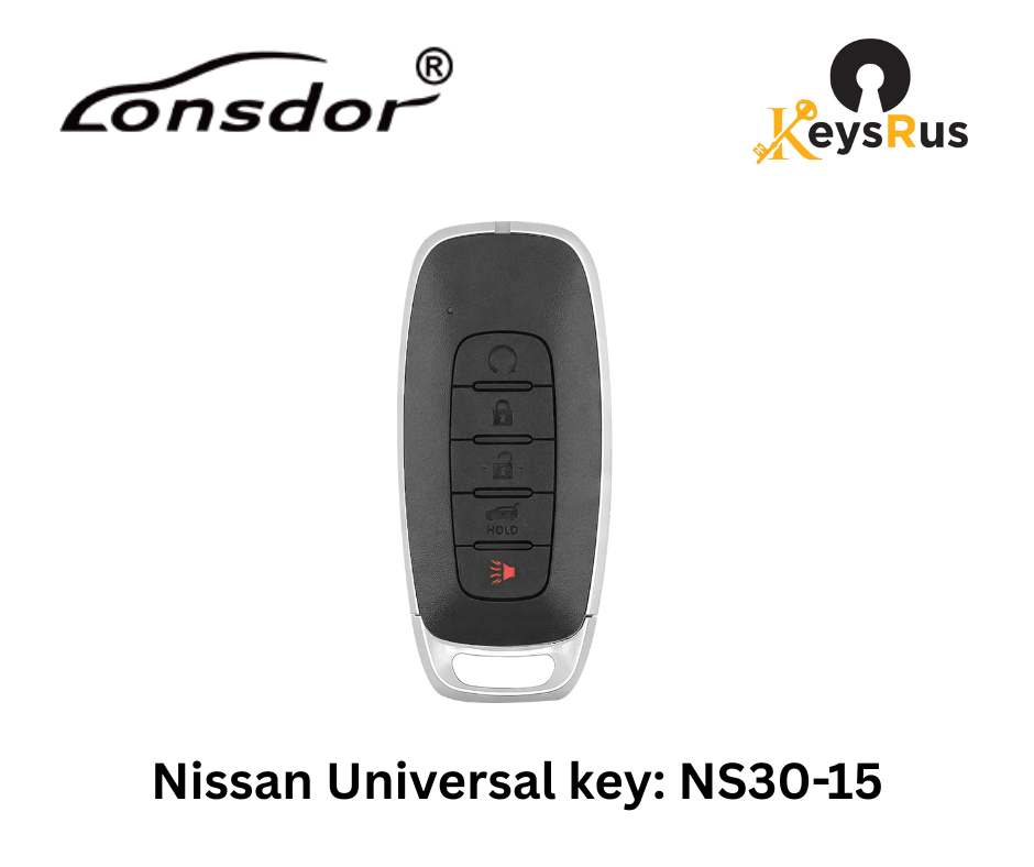 LONSDOR Nissan Style 4-Button Universal Smart Key – NS30-15 ID46+ID47+ID4A – Adjustable Frequency