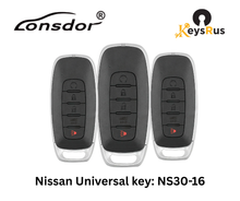 LONSDOR Nissan Style 4-Button Universal Smart Key – NS30-16 ID46+ID47+ID4A – Adjustable Frequency