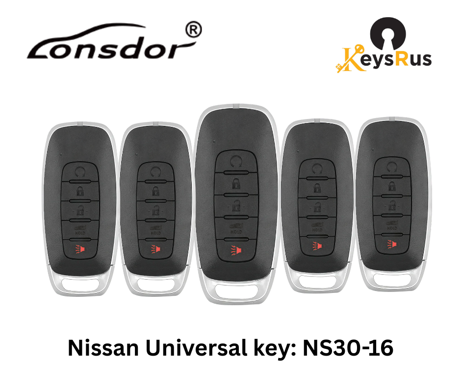 LONSDOR Nissan Style 4-Button Universal Smart Key – NS30-16 ID46+ID47+ID4A – Adjustable Frequency