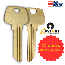 O1007HN Key Blanks – 10-Pack – Durable Replacement Keys for Various Lock Systems