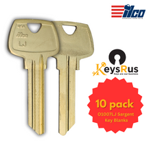 O1007LJ Sargent Key Blanks – 10/Pack ILCO | 6-Pin Keyway