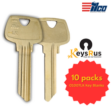 O1007LK Key Blanks – 10-Pack – Durable Replacement Keys for Locks