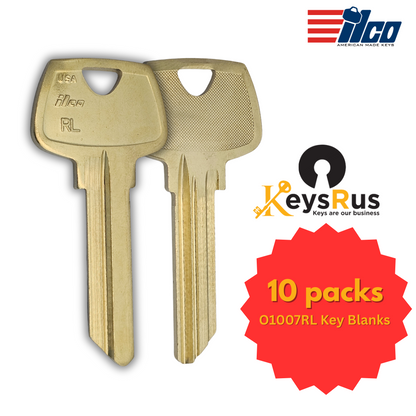 O1007RMA Master Key Blanks – 10-Pack Precision Brass Key Blanks for Mailbox & Utility Locks | Compatible with RMA Lock Systems