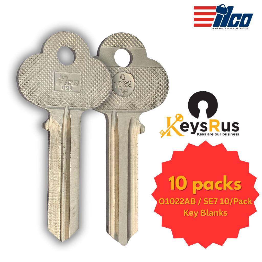 O1022AB / SE7 10/Pack Key Blanks – Premium Quality Key Blanks for Locksmiths & DIY