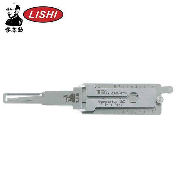 Original Lishi HU66 2-in-1 Pick & Decoder – VW, Audi, Porsche | Ignition, Door, Trunk | Twin Lifter | HU66 Keyway