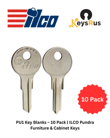 PU1 Key Blanks – 10 Pack | ILCO Pundra Furniture & Cabinet Keys