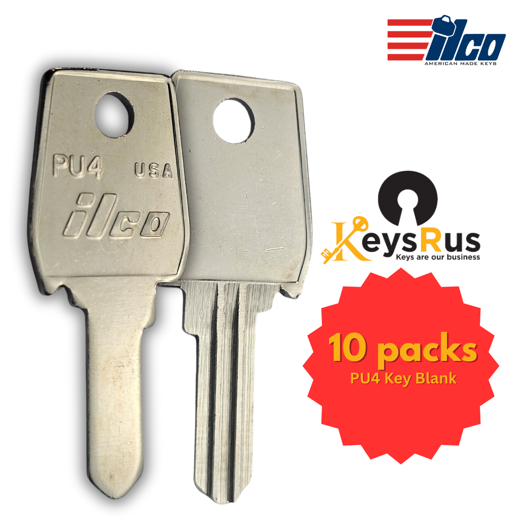 PU4 Key Blank – Pundra / ILCO Furniture & Cabinet Key / 10Pack