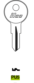 PU5 Key Blanks for PUNDRA Locks – 10-Pack (ILCO) | Residential &amp; Utility Lock Use