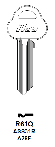 R61Q / ASS31R / A28F Key Blank - Single Key ILCO
