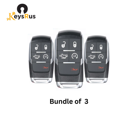 2019-2021 Dodge Ram Pickup HD 2500 5-Button Smart Key&nbsp; – 433 MHz GQ4-76T (PN 68374994AB) – 3-Pack
