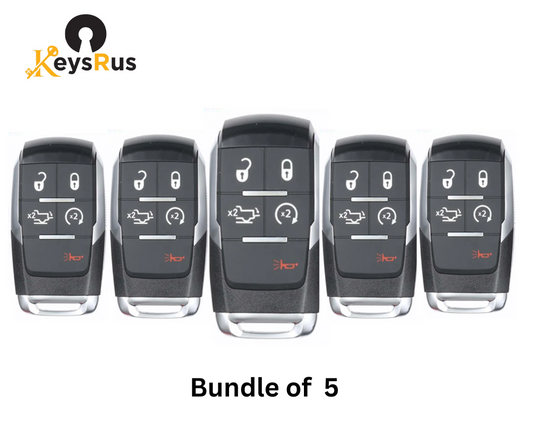 2019-2021 RAM 5-Button Smart Keys – 433 MHz GQ4-76T (PN 68374994AB) – 5-Pack