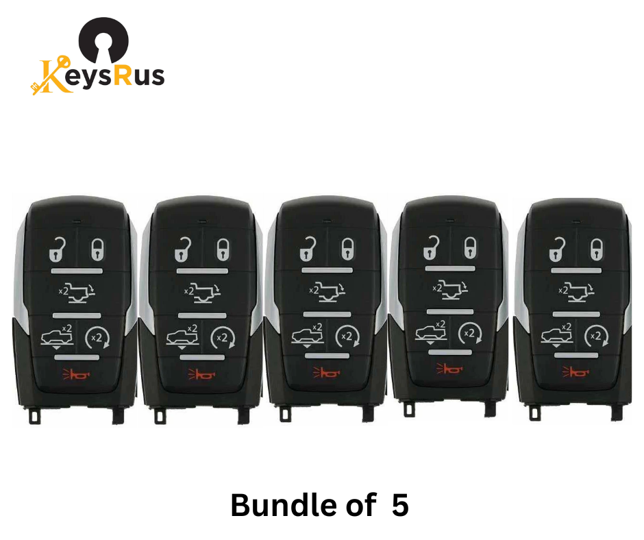 2019–2021 Dodge Ram 1500 Pickup / 6-Button Smart Key / PN: 68291692AD / FCC ID: OHT-4882056 Aftermarket 5-Pack