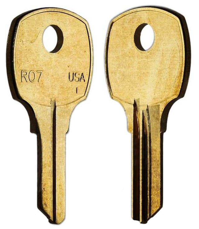 ILCO 1069G / RO7 Cabinet Key Blank – 10/Pack