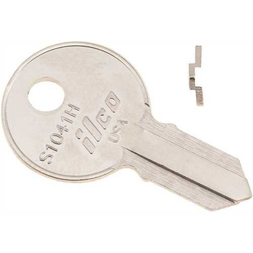 S1041H 10/Pack Cylinder Lock Key Blank, Double-Sided, Brass, Nickel Plated, For Illinois
