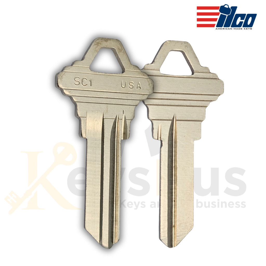 SC1-NP Key Blanks – 5-Pin – Nickel Plated – 50 Pack – Uncut for Schlage Locks (Taylor Brand)