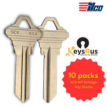 SC4-NP Schlage Key Blanks – 10 Pack | 6-Pin C Section | Durable Replacement Keys for Residential & Commercial Locks