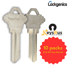 SC9-NP Key Blanks Lockgenics – 10 Pack – Premium 6-Pin Key Blanks for Residential &amp; Commercial Schlage C Keyway Locks