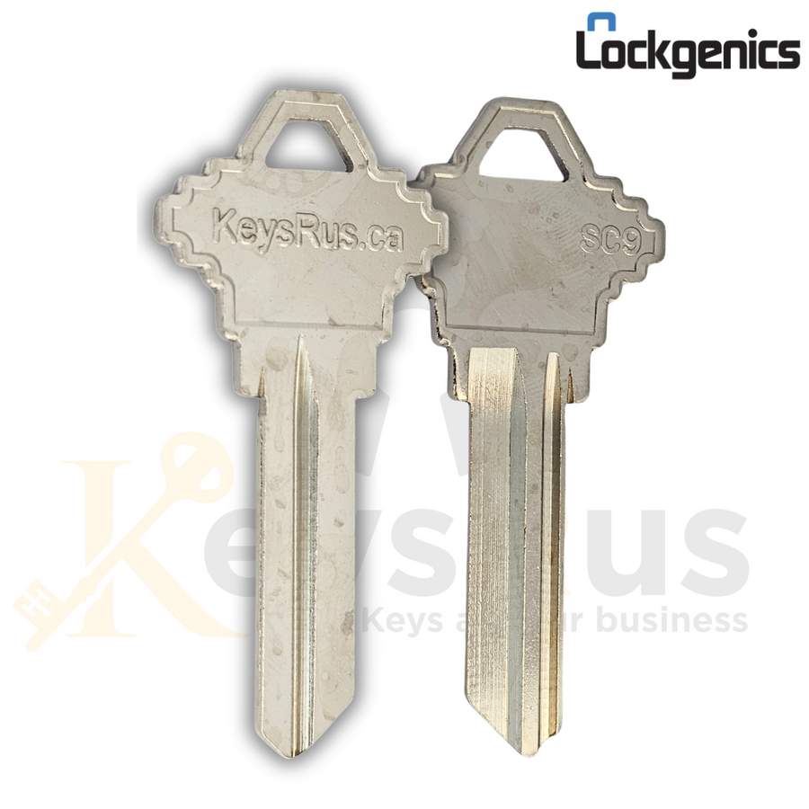 LockGenics SC9-NP 6-pin Schlage C key blanks